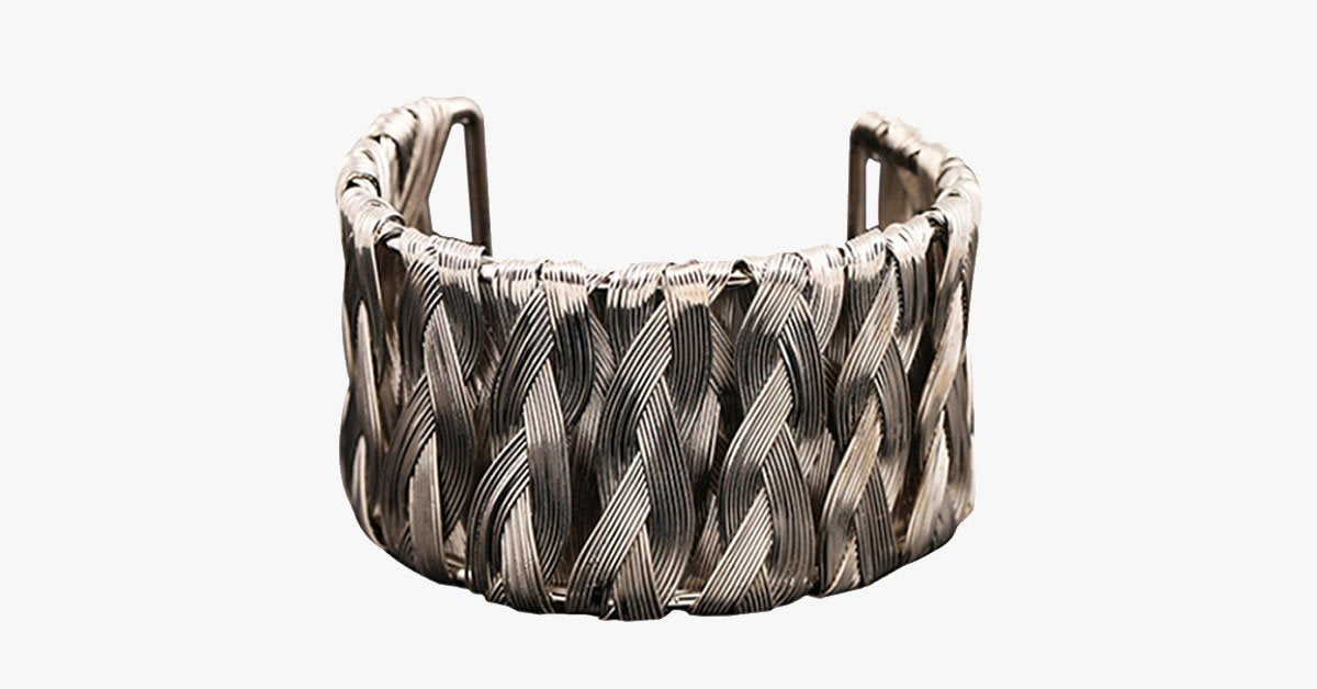 Silver Weave Bangle