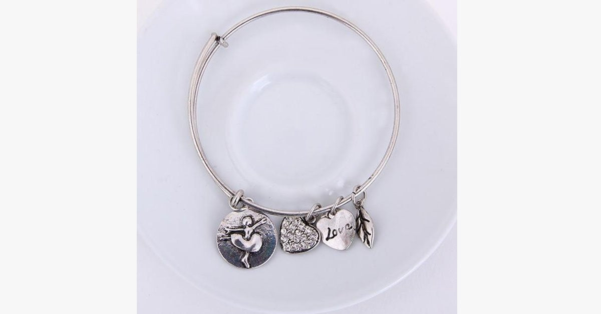 Ballet Love Charm Bangle