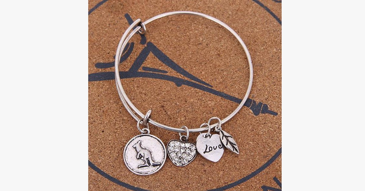 Kangaroo Charm Bangle