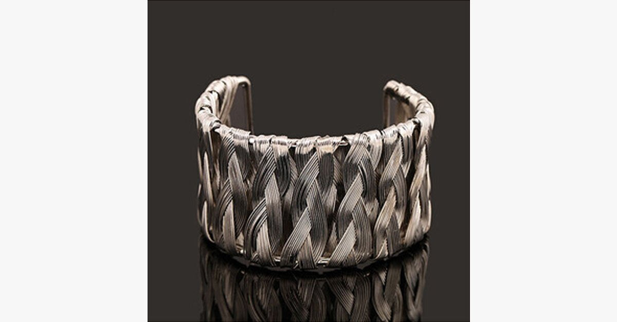 Silver Weave Bangle