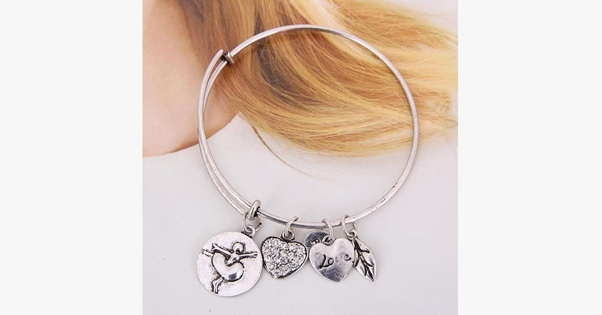 Ballet Love Charm Bangle