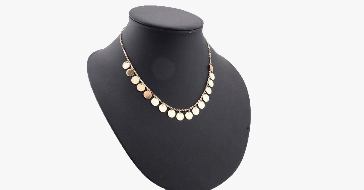 Simple Chain Round Tassel Necklace