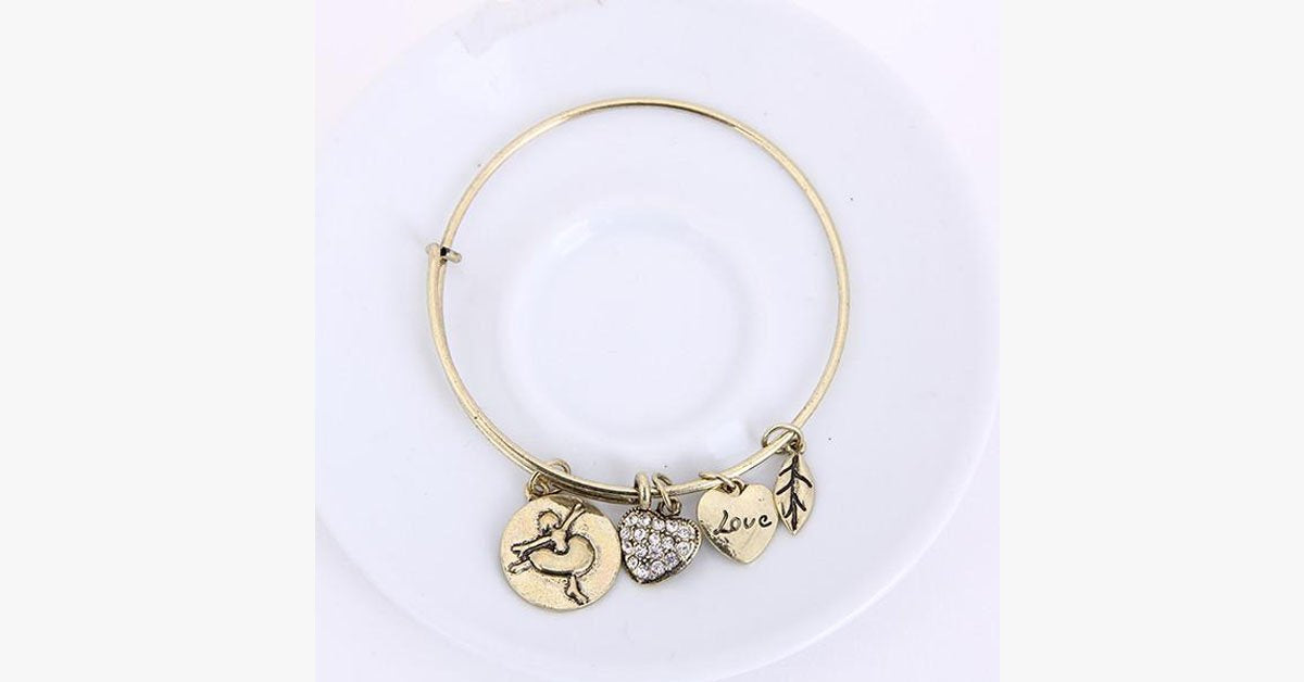 Ballet Love Charm Bangle