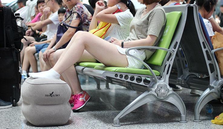 Super Easy Inflatable Foot Stool - Your Legs Will Be Saved