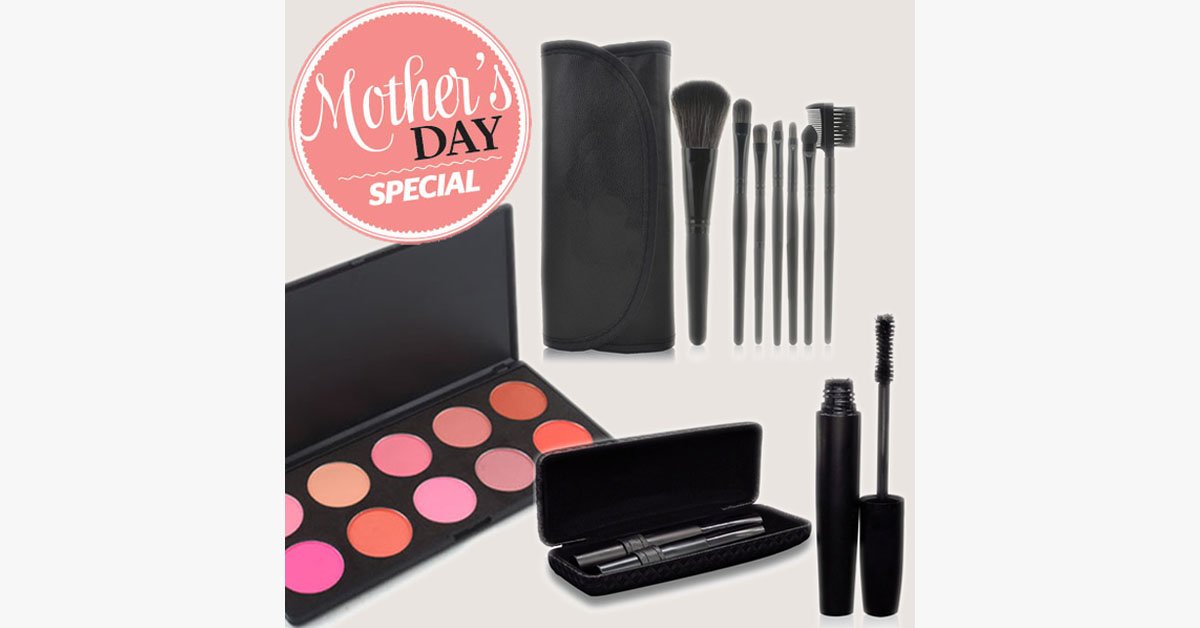 Mother's Day Pamper Package of Makeup and Brushes