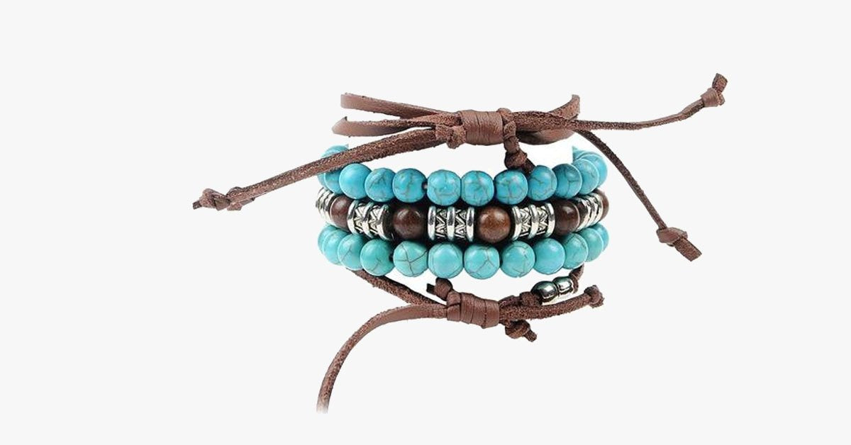 Hamsa Four Rope Turquoise Bracelet
