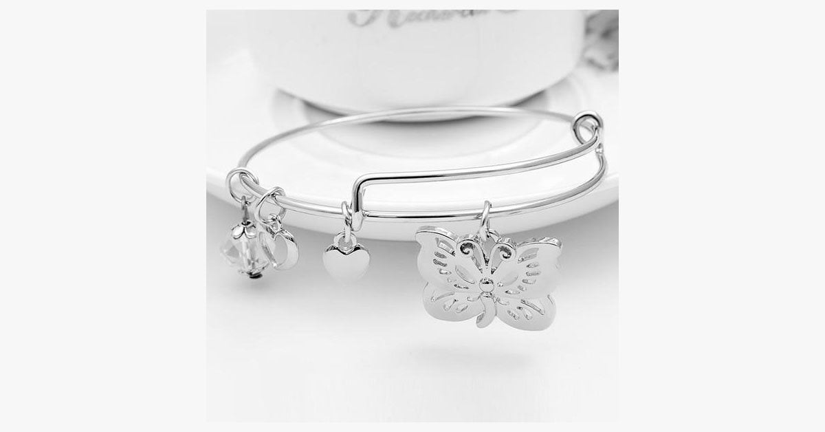 Butterfly Charm Bangle