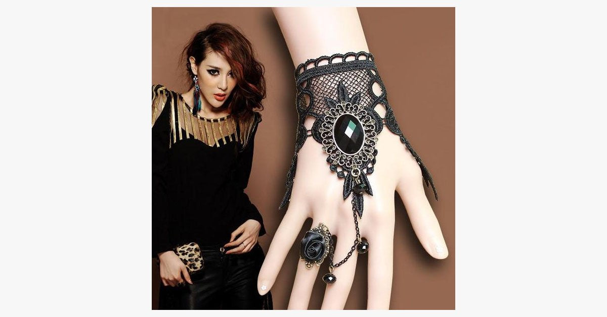 Enchanting Ring-to-Wrist Bracelet