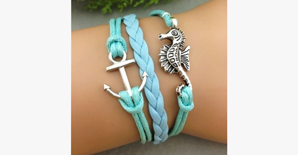 Seahorse Anchor Bracelet