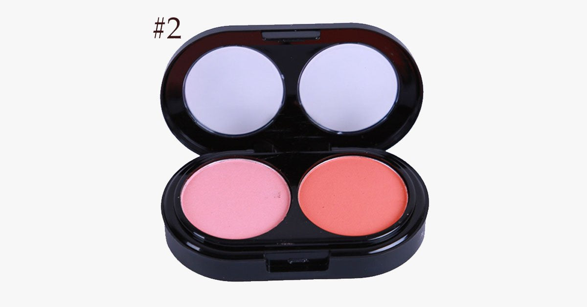 2 Color Blush Palette – Bring a Rosy Pink Glow to Your Cheeks