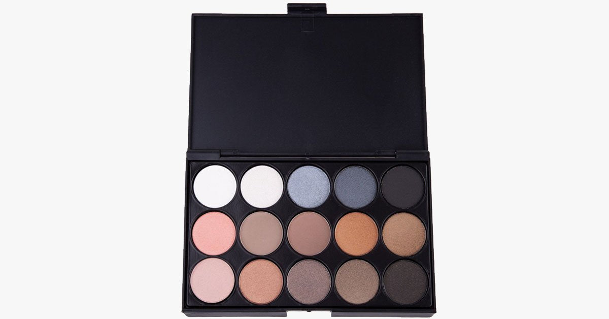 Hazel-Midnight Blue Eyeshadow Palette with 15 Shades- Smooth & Consistent Eyeshadow for a Bold Look