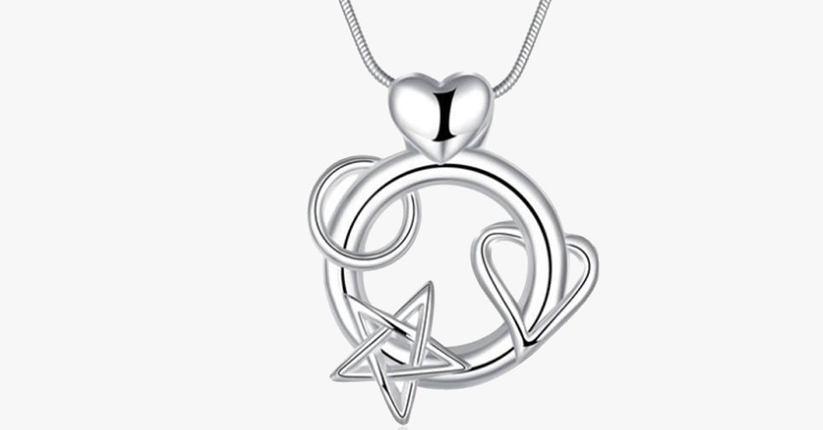 Heart and Star Combo Pendant Necklace