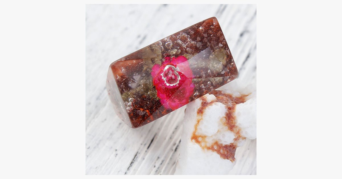 Ethereal Blossom Flower Wood Ring