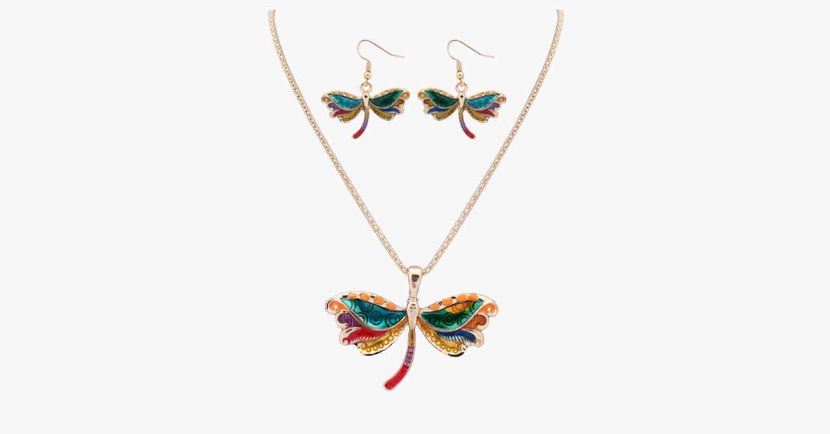 Butterfly Hippie Pendant Set