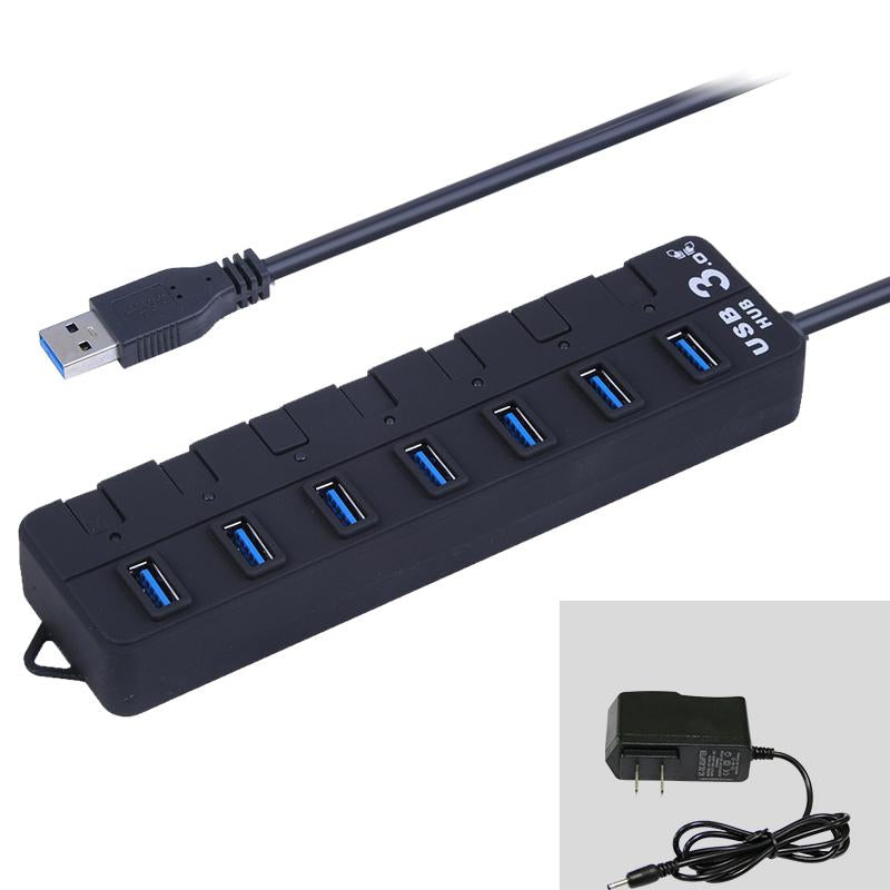 7-Port USB Hub with Independent Switch - Add 7 Additional Devices to Your Single USB Port