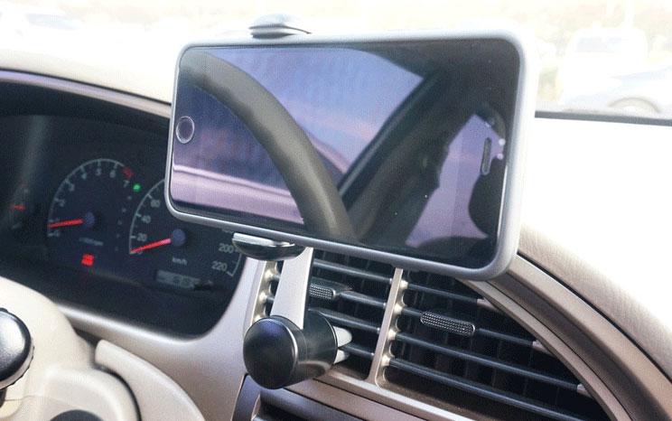 360° Rotatable Car Vent Phone Mount That Keeps Your Phone Away from Cool or Hot Air