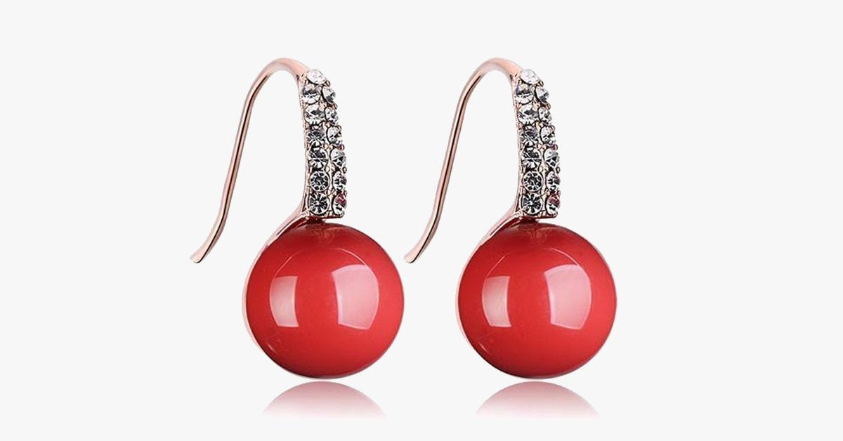 Red Coral Earring