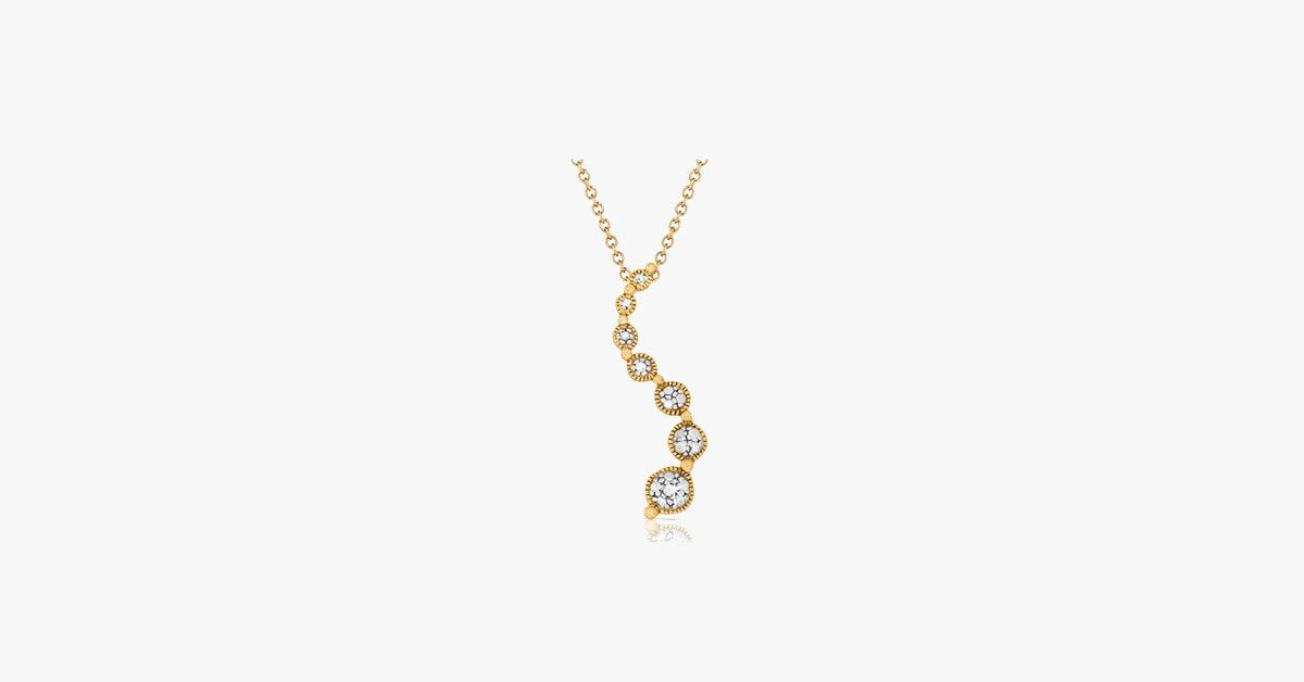 Diamond Accent Journey Pendant in Gold