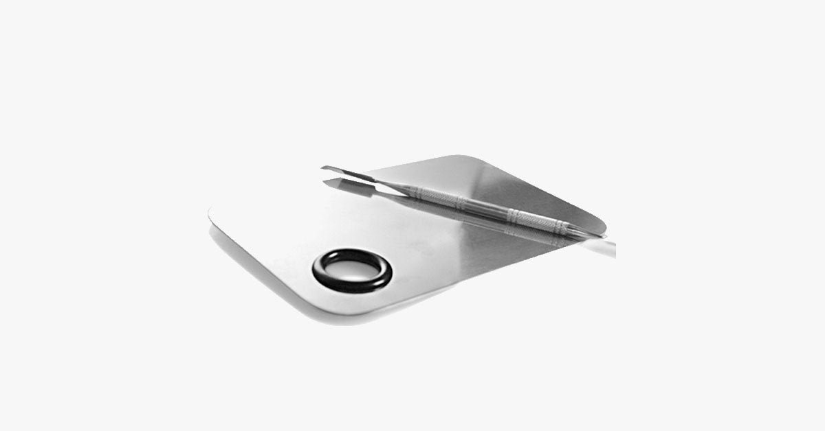 Beauty Stainless Mixing Palette With Spatula Tool