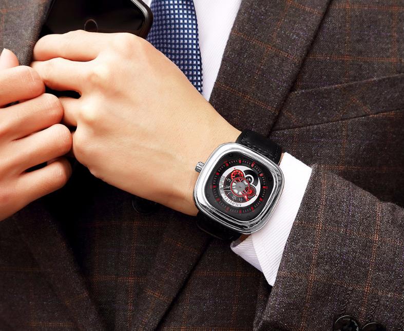 Timepiece with Revolutionary Design - Create Your Own Style with an Evergreen on Wrist