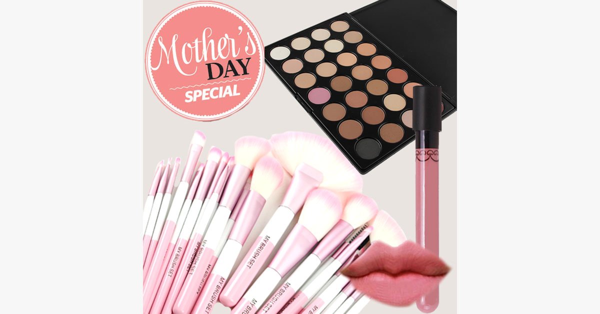 Mother's Day Special Pack of Makeup and Brushes