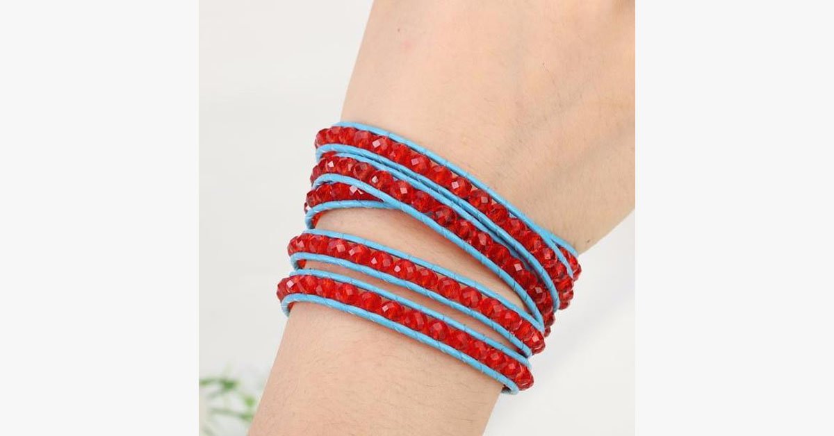 Red Gem Wrap Bracelet