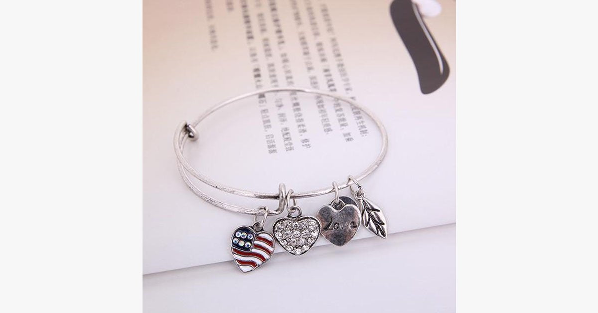 Patriot Love Charm Bangle
