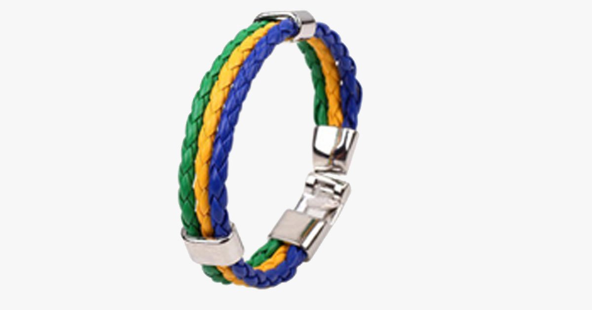 Team Brazil Flag Bracelet