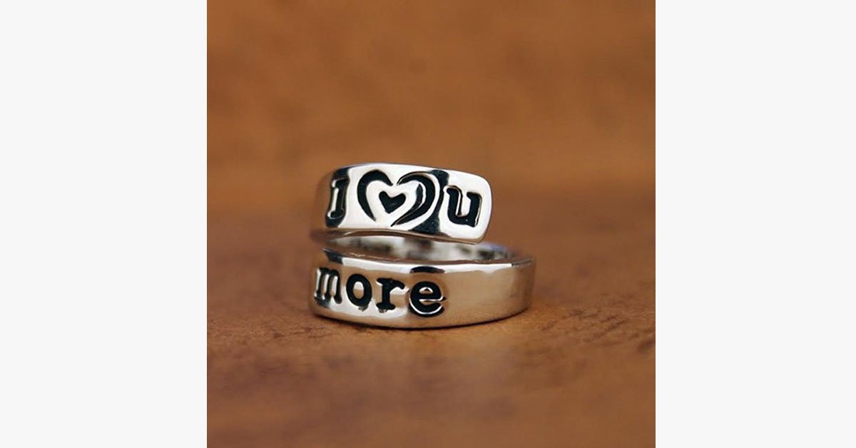 I Love You More Hand Stamped Ring – Perfect Gift for Your Beloved with a Message Engraved