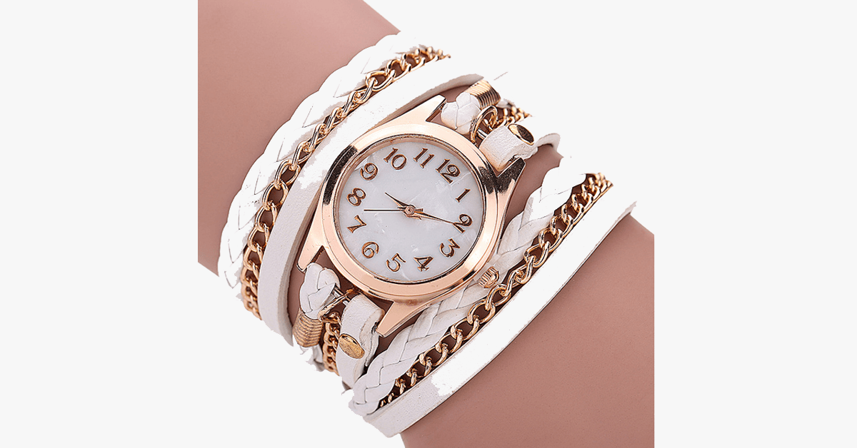 Gold Dial Quartz Watch with Funky Wraps – Made To Hit Your Casual Look Day