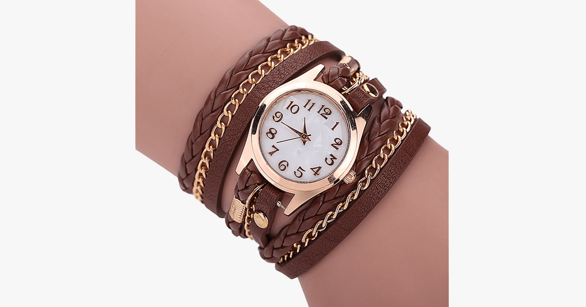 Gold Dial Quartz Watch with Funky Wraps – Made To Hit Your Casual Look Day