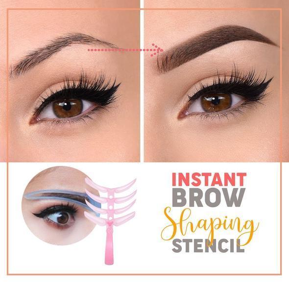 Instant Brow Shaping Stencil, 4 styles, (4pc set), Fill in Eyebrow
