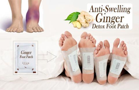 50pcs Pack Anti-Swelling Ginger Foot Detox Patch - Asian Tradition Reduces Inflammation