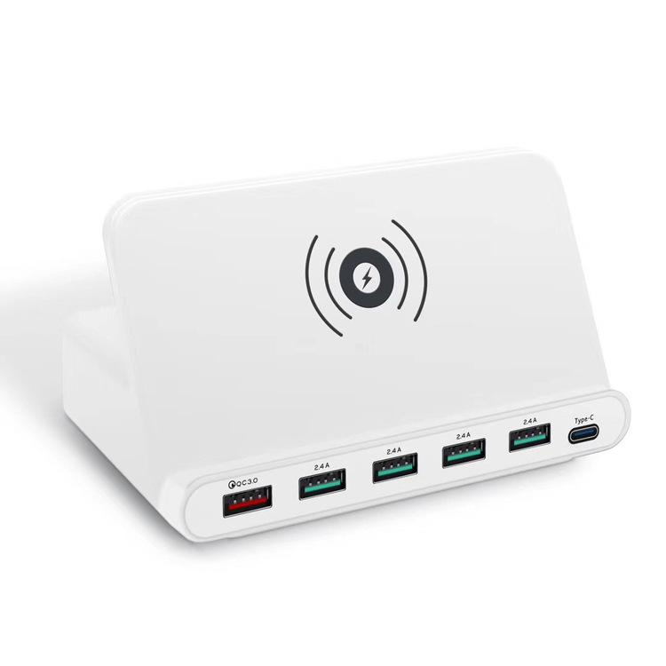 Go Wired and Wireless with 8-in-1 USB & Type-C Fast Charger