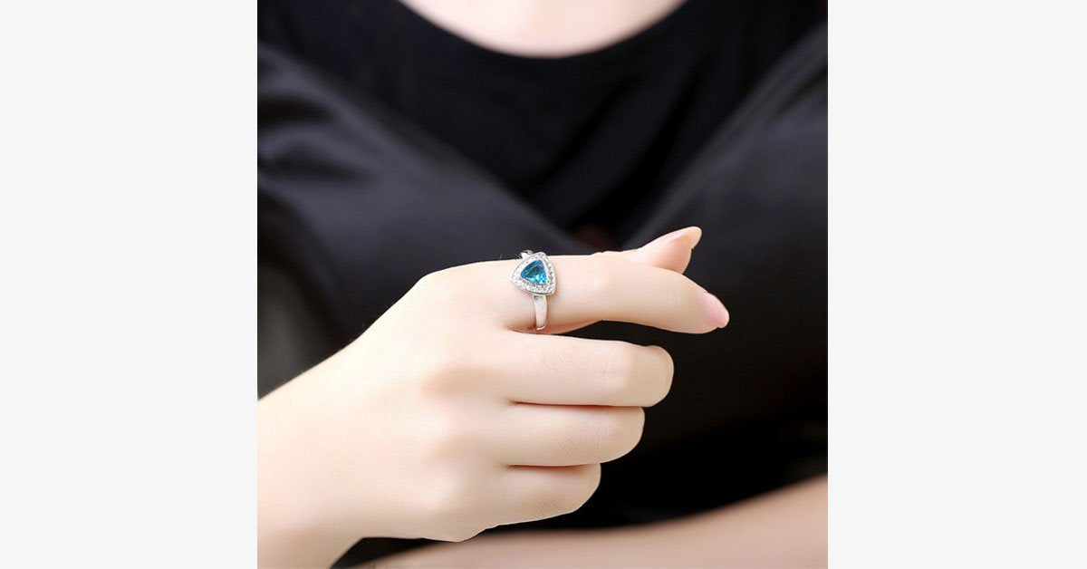 Zirconium Aquamarine Ring