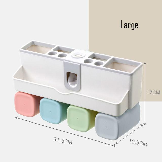 Your Morning Starts Here : Washroom Organizer With Automatic Toothpaste Dispenser