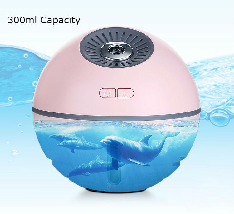 Rechargeable Mini Desk Humidifier With LED, Fan & Night Light, Also Your Power Bank