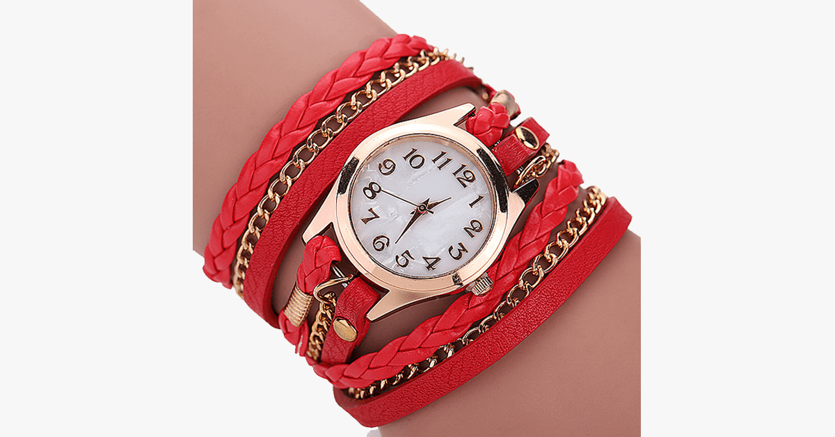 Gold Dial Quartz Watch with Funky Wraps – Made To Hit Your Casual Look Day