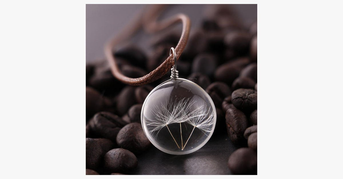 Crystal Glass Ball Wish Pendant