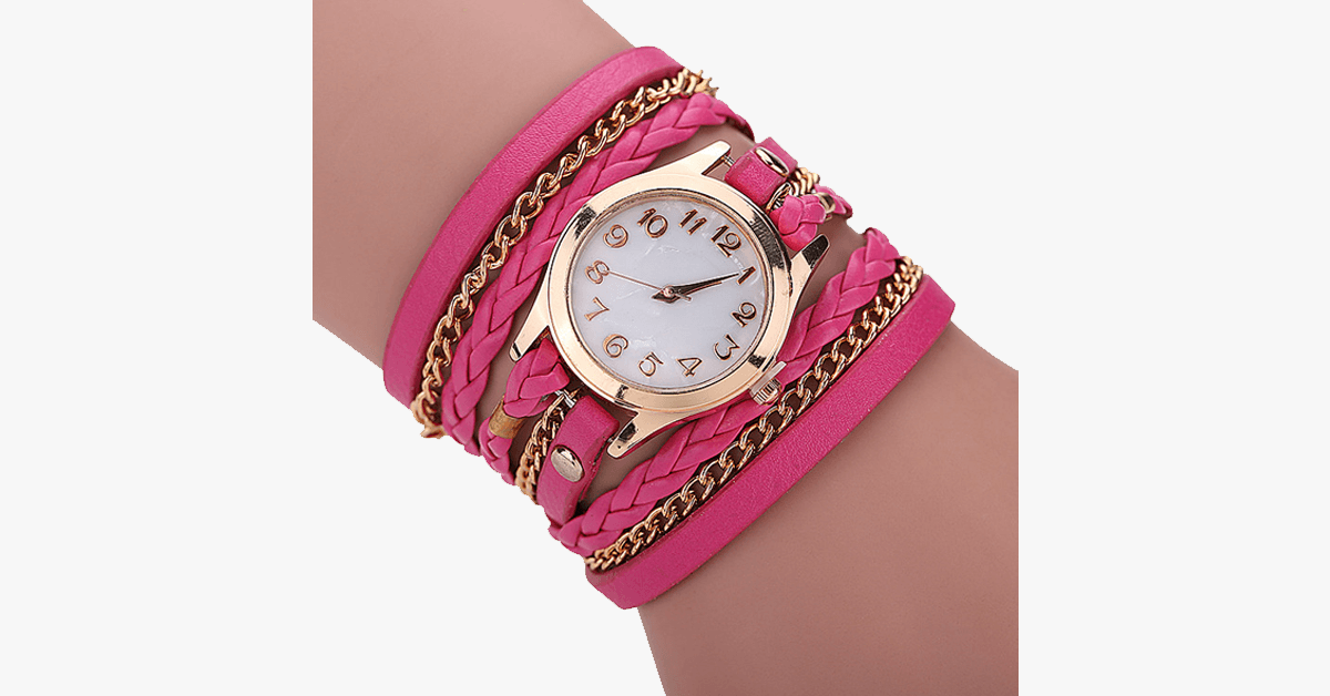 Gold Dial Quartz Watch with Funky Wraps – Made To Hit Your Casual Look Day