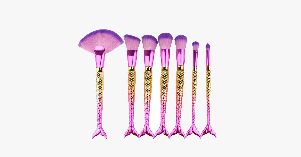 Big Fan Mermaid Tail Brush Set
