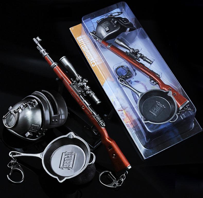 PUBG Level 3 Keyrings Bundle Pack - Yes We Pan