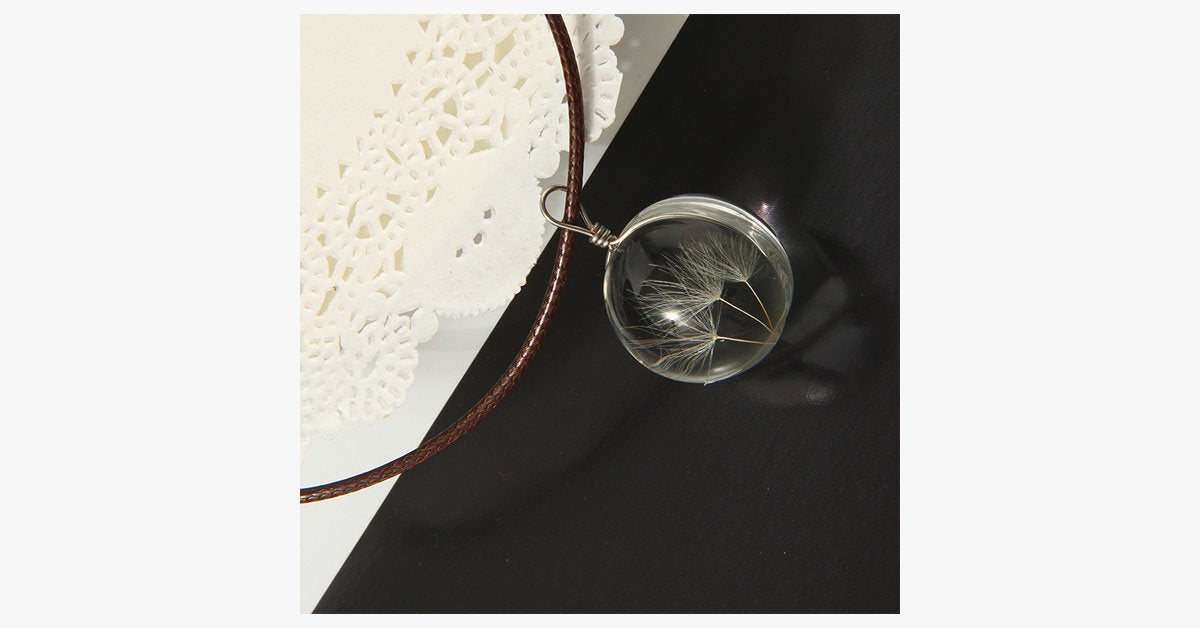 Crystal Glass Ball Wish Pendant