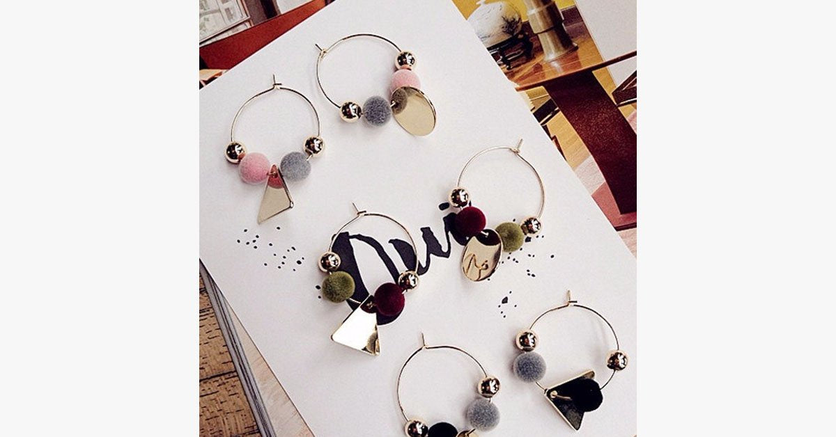 Pom Pom Earrings