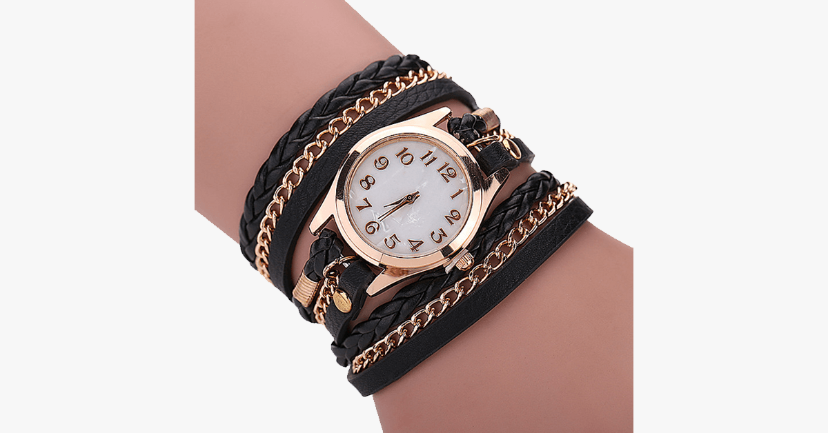 Gold Dial Quartz Watch with Funky Wraps – Made To Hit Your Casual Look Day