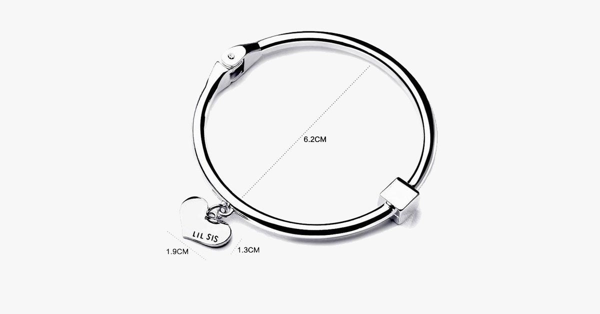 Big Sis Lil Sis Charm Bangle Set