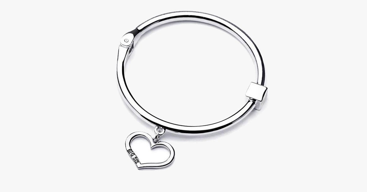 Big Sis Lil Sis Charm Bangle Set