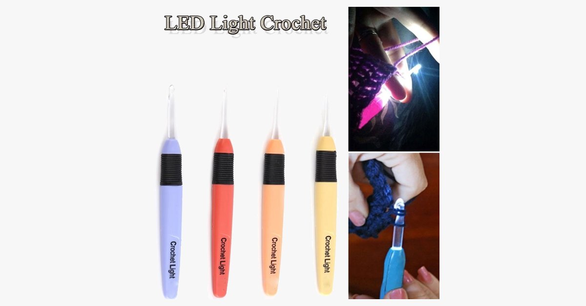 LED Crochet Hook Knitting Needle – Knit With Style!