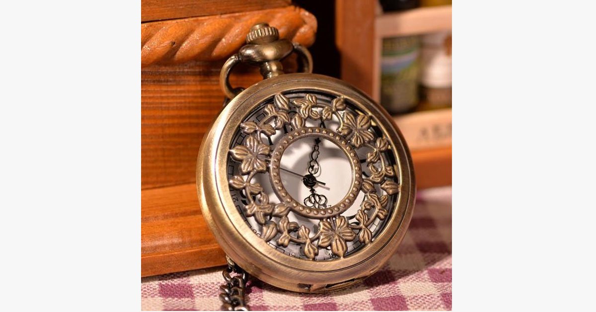 Gold Forest Half Hunter Pocket Watch