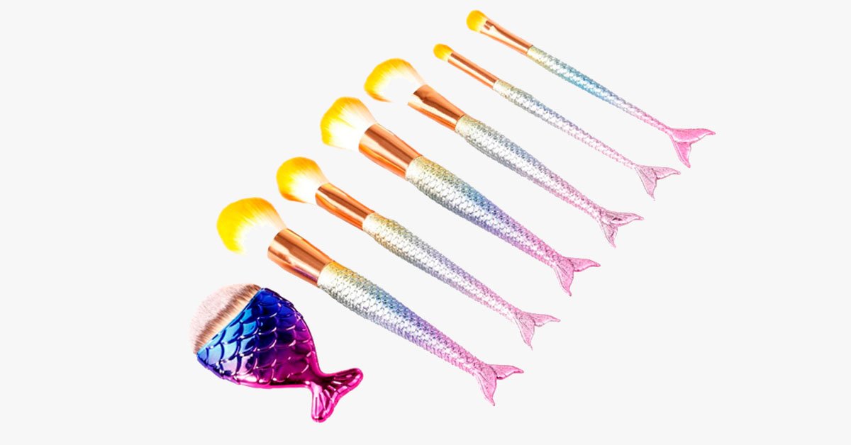 Mermaid Dream Glam Brush Set- Make Your Make-Up Perfect in a Glamorous Way